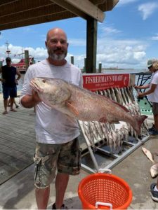 redfish caught off of our port aransas fishing pier
