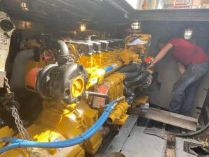 Fishing in Port Aransas — Installing the C18 Engine