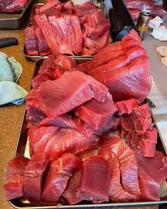 yellowfish tuna steaks from port aransas fishing
